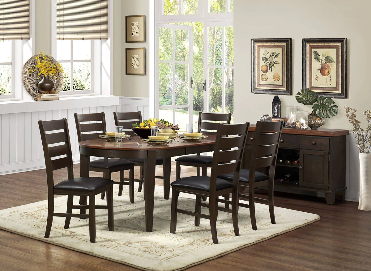 Dark Brown Side Chair Set of 2 P1521