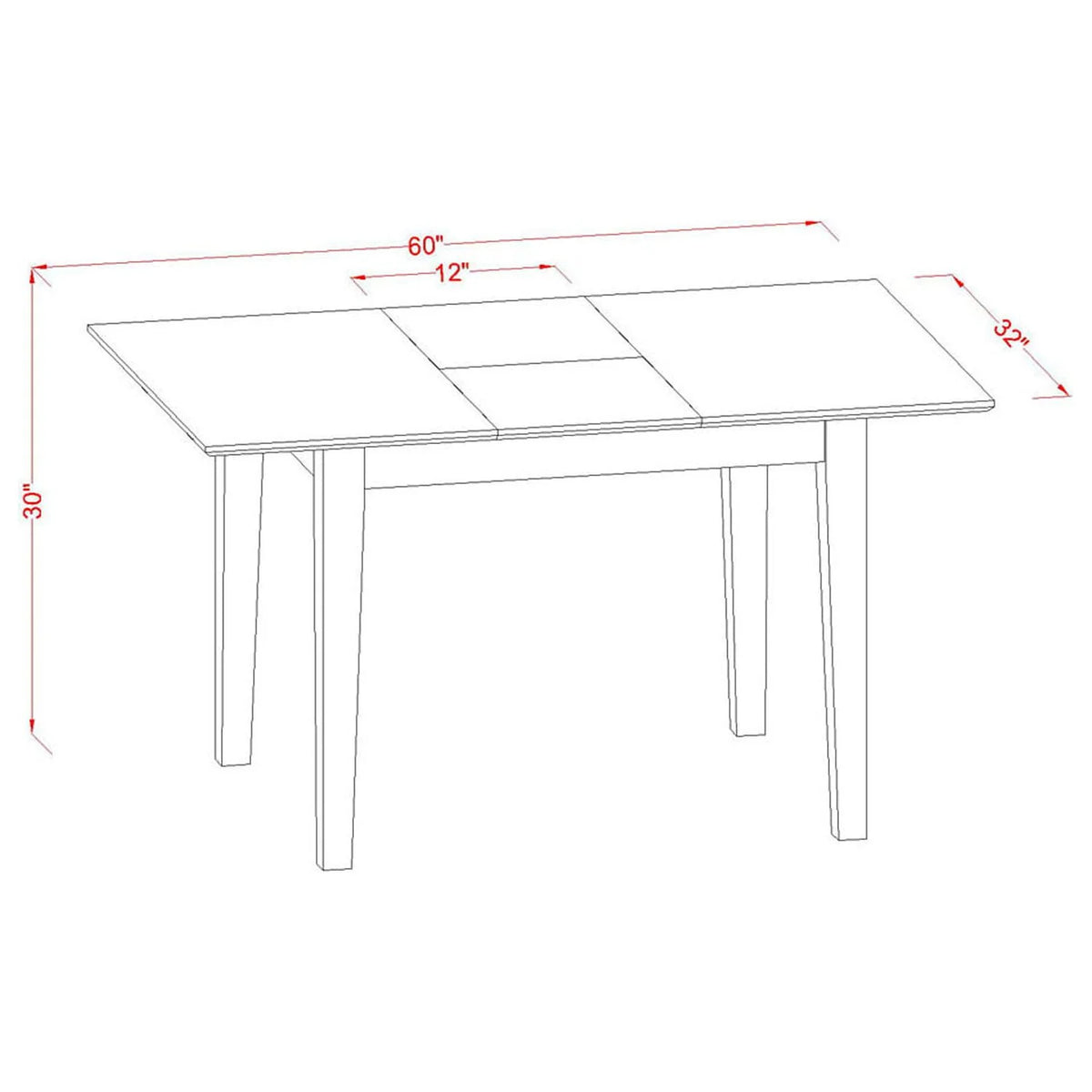 5 Piece Mahogany Dinette Set X2820