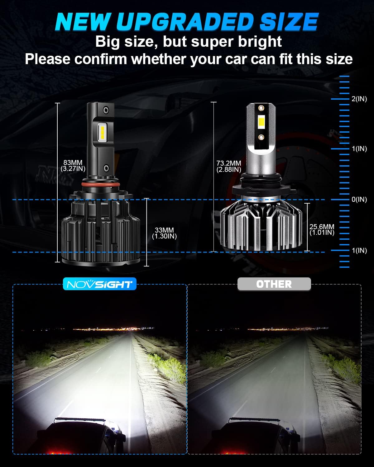 9005/HB3 High Beam 9006/HB4 Low Beam LED Headlight Bulbs Combo 120W 24000LM 6500K Cool White, Pack of 4 I8347