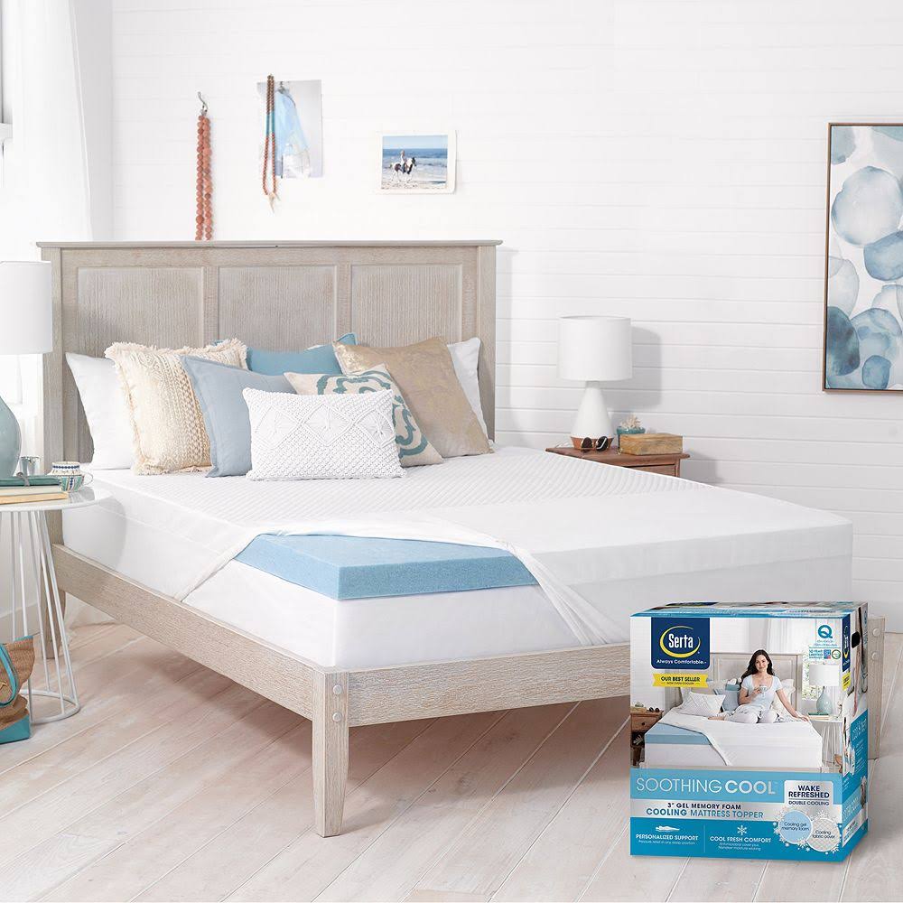 3-Inch White King Memory Foam Mattress Topper Y91889