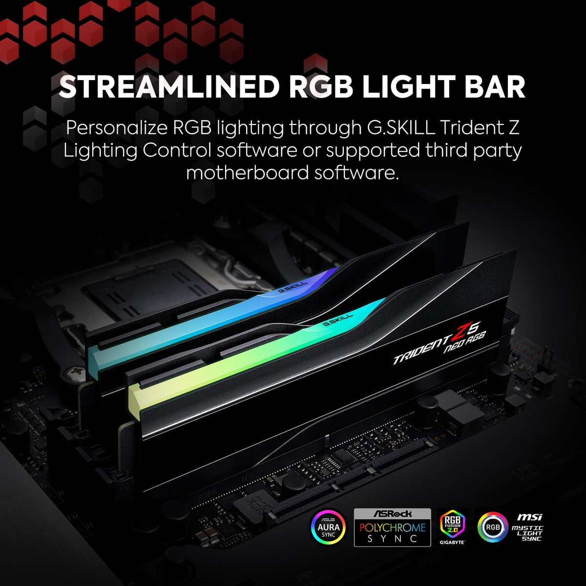 DDR5 RAM 64GB (2x32GB) 6000MT/s CL32-38-38-96 Matte Black Desktop Computer Memory Z7731