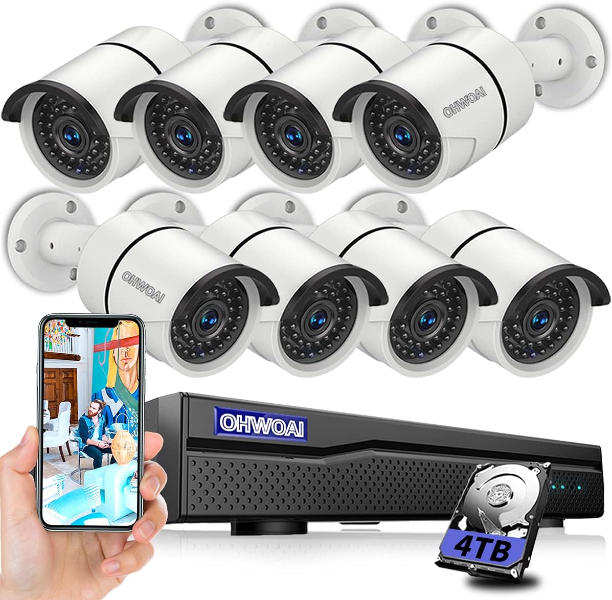 8 Channel POE Security Camera System with 1TB HDD N695257