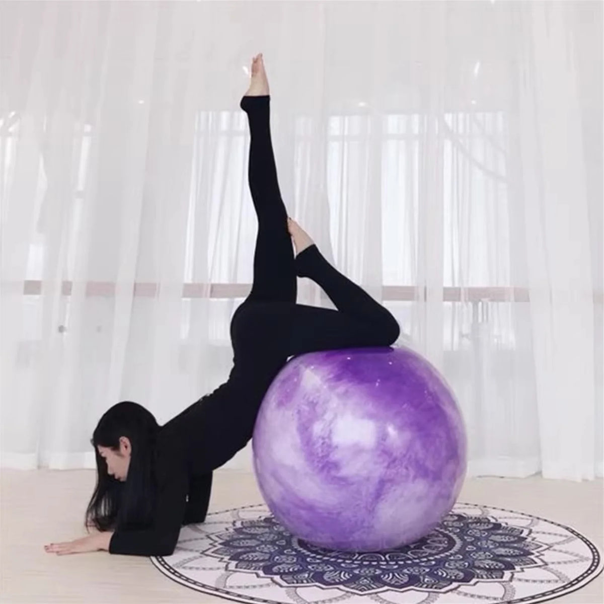 4Pcs 15 Inch Marbleized Bouncy Rubber Playground Sensory Balls K621739