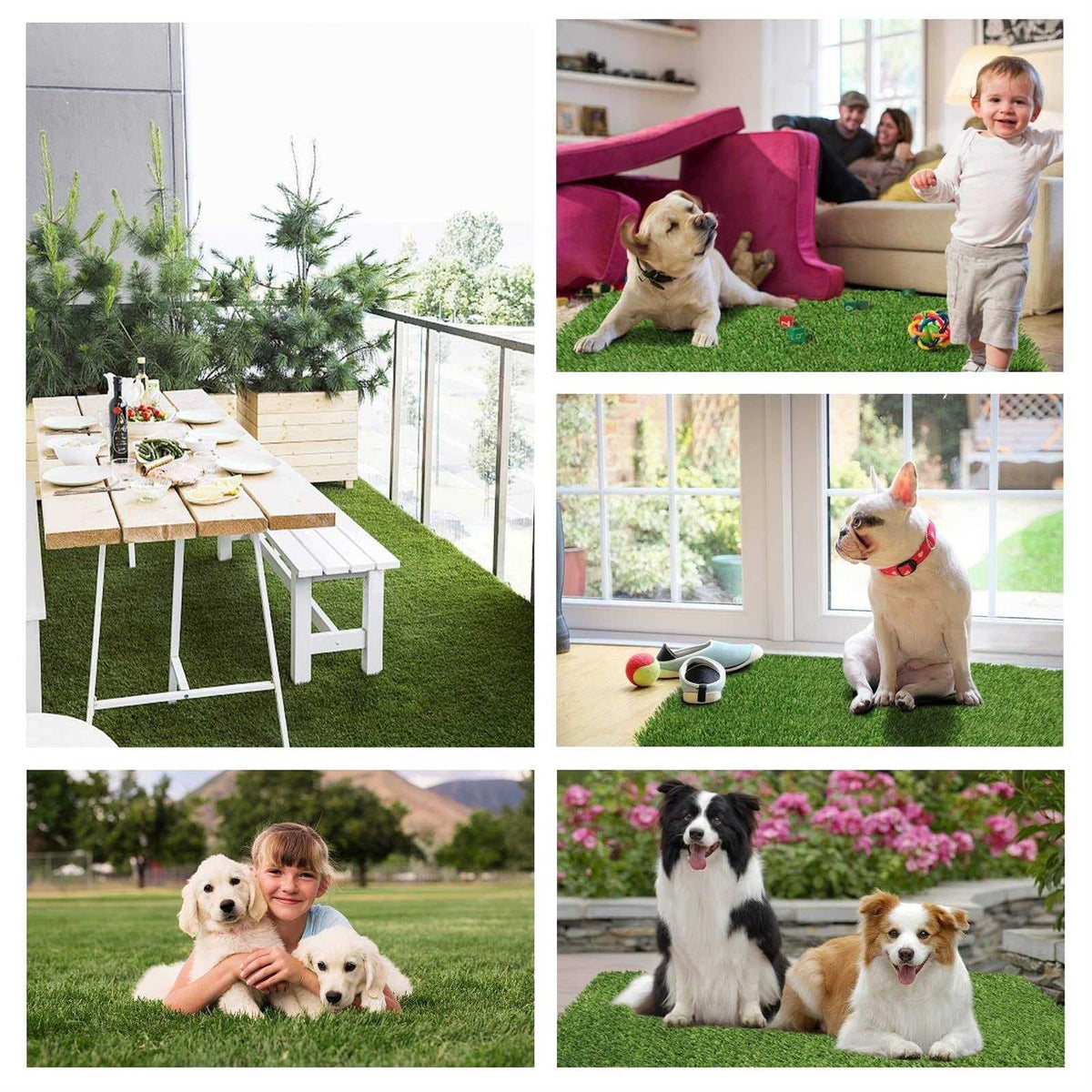 39.4 x 31.5 Inches Washable Artificial Grass Rug I4721