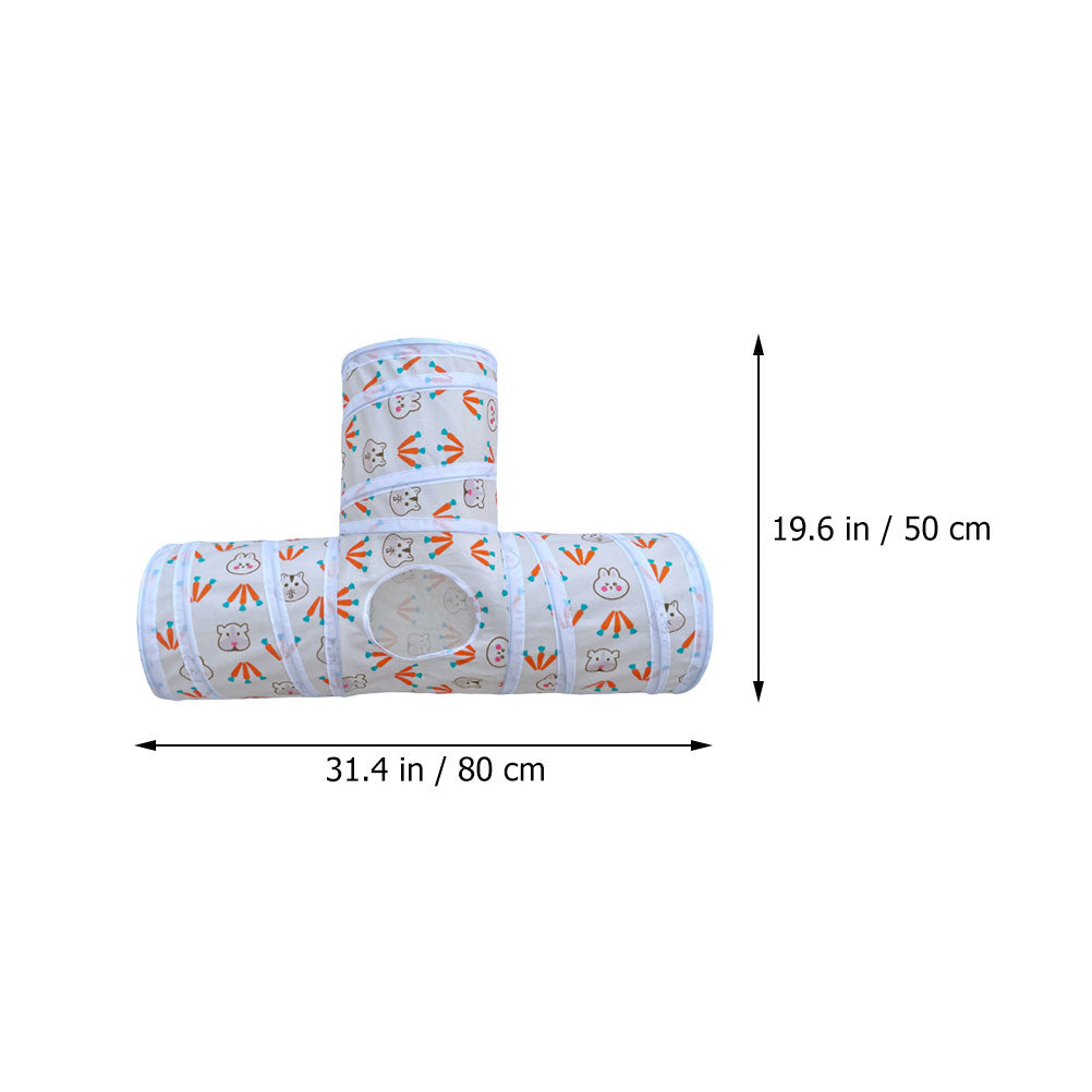 Cat Tunnel Tube Pet Hideaway Play Tent for Cats O574164