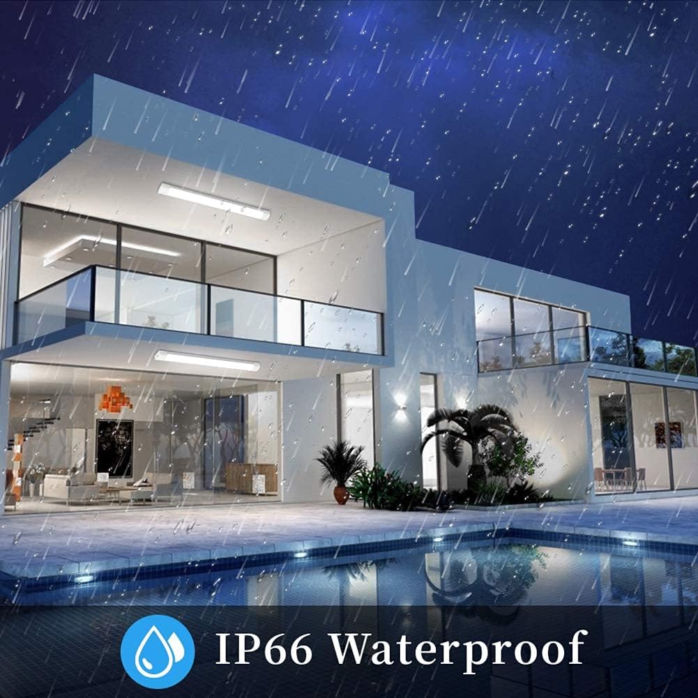2 Pack 2FT 18W 5000K IP66 Waterproof LED Garage Light A784