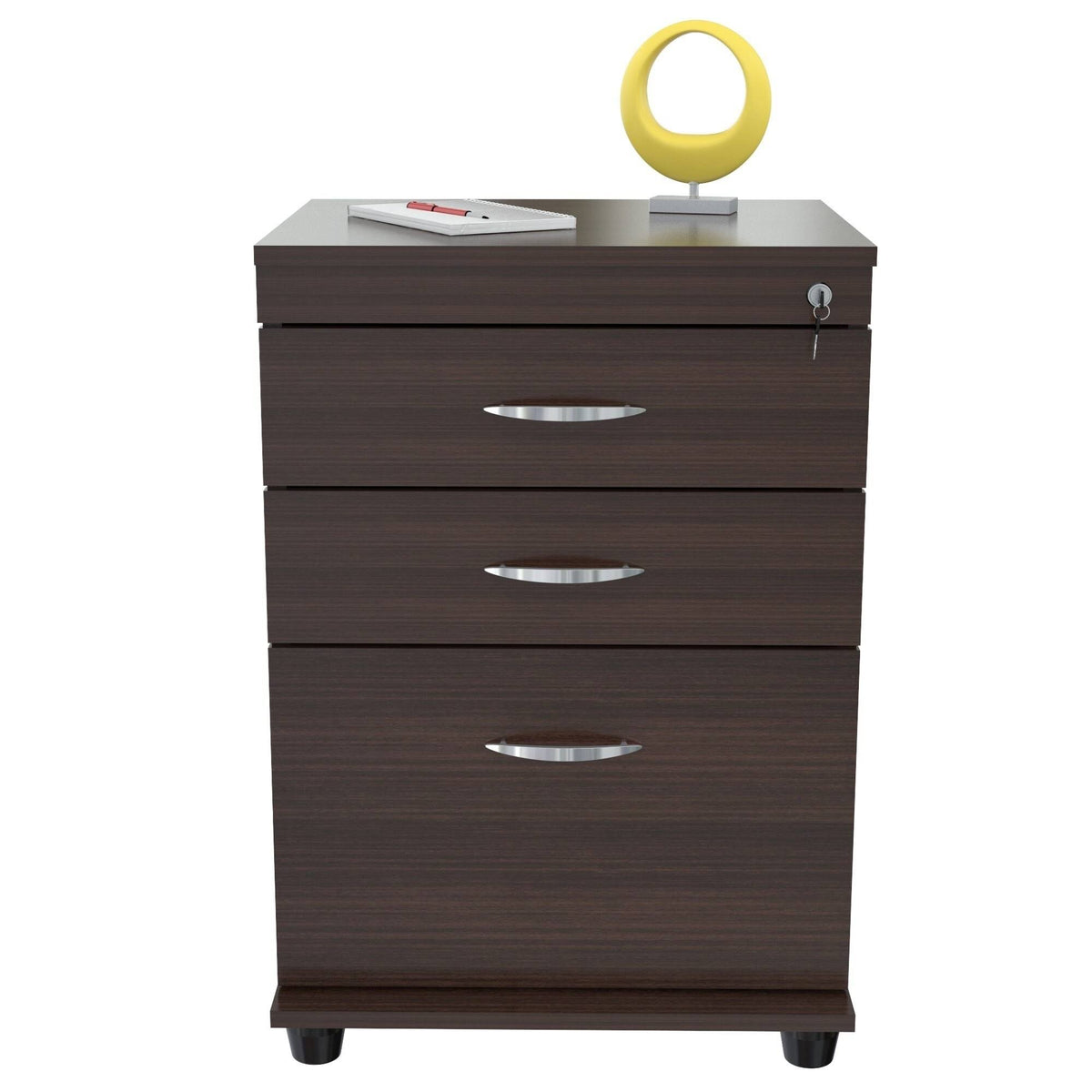 3 Drawer Espresso File Cabinet Y192556