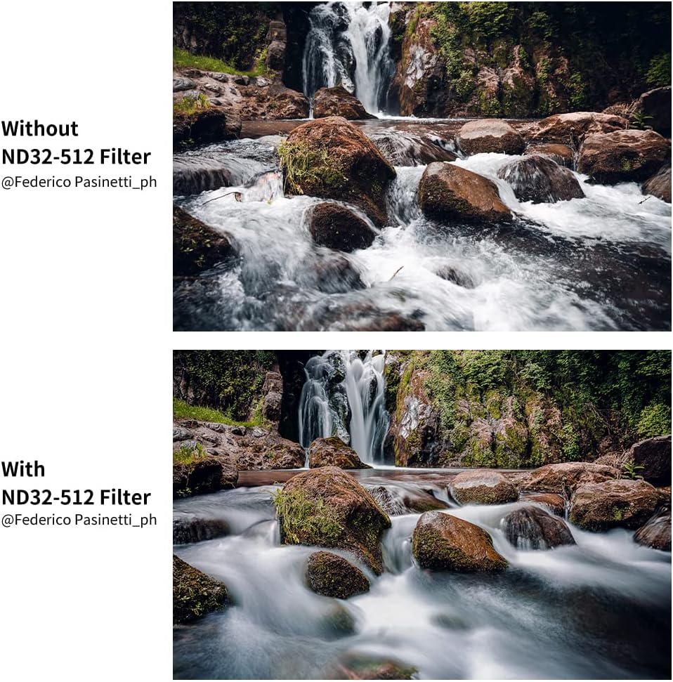 62mm Variable ND Filter ND32-ND512 5-9 Stops Neutral Density Lens Filter L65507