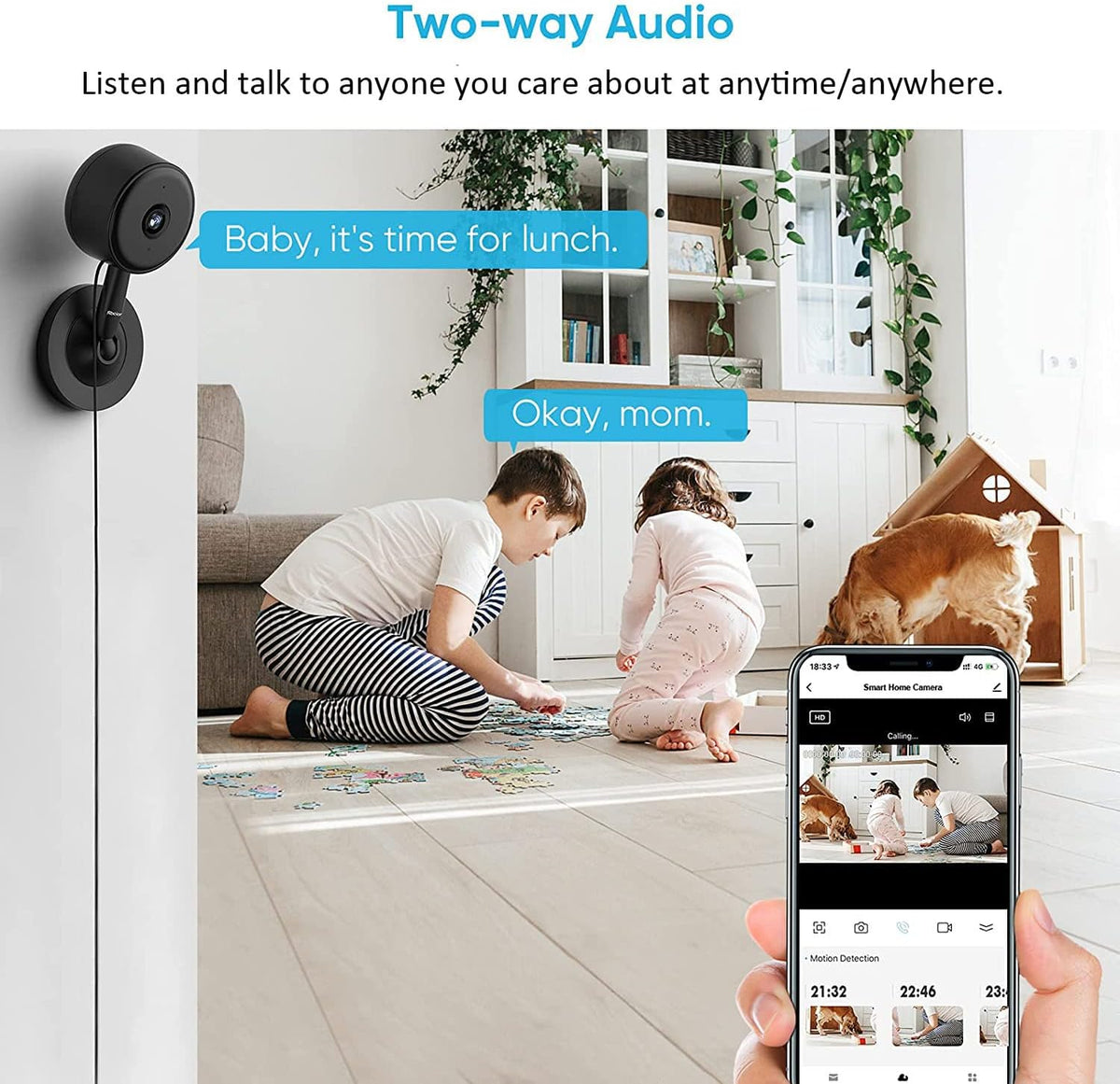 1080P HD Indoor WiFi Security Camera with Motion Detection R50179