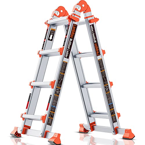 5 Step 17 Ft Anti-Slip Multi Position Aluminum Ladder W888932