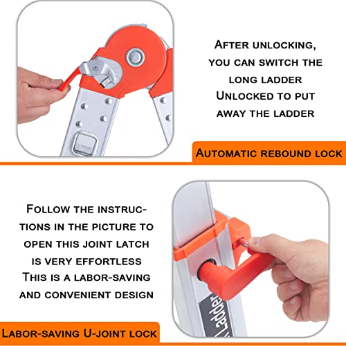5 Step 17 Ft Anti-Slip Multi Position Aluminum Ladder W888932