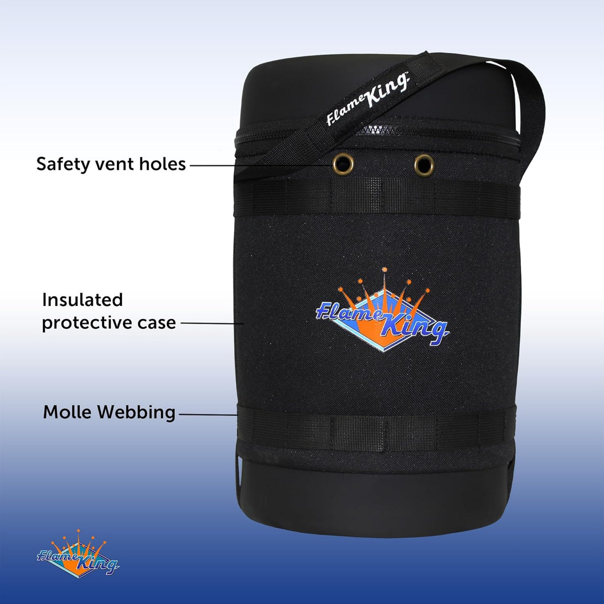 Black Insulated Protective Carry Case for 5LB Propane Tank H21136