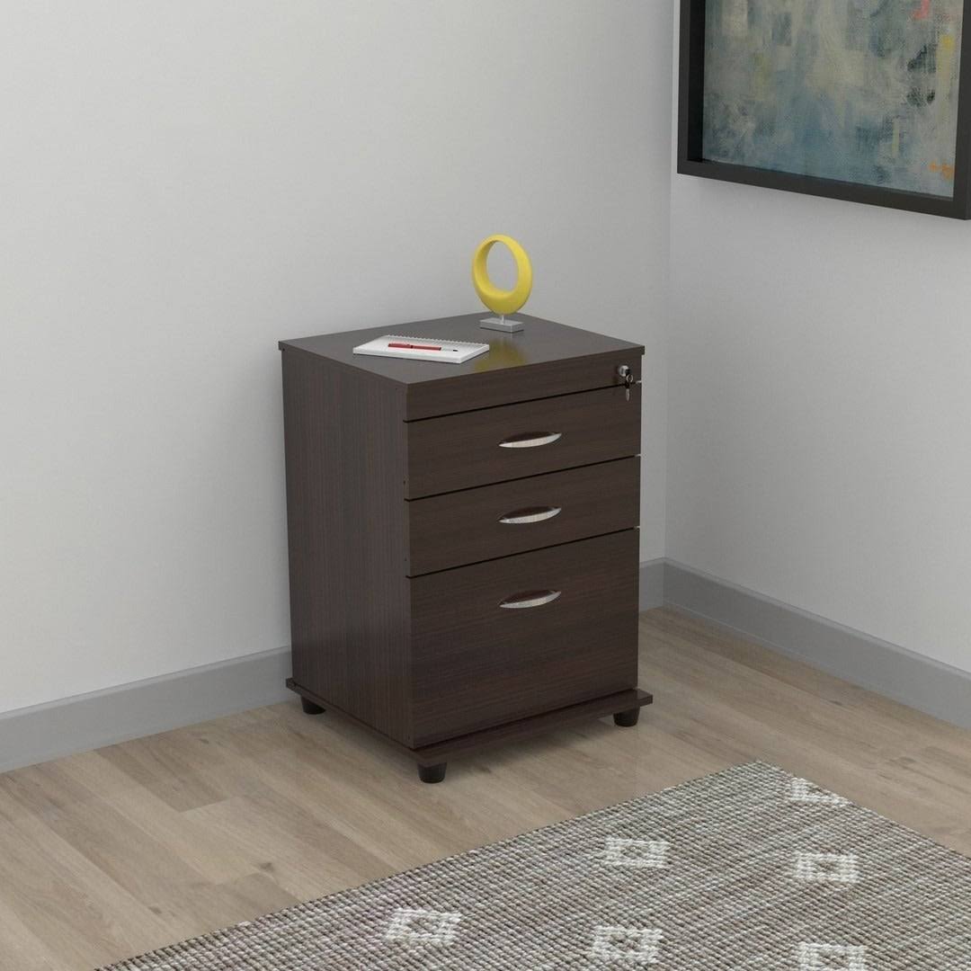 3 Drawer Espresso File Cabinet Y192556