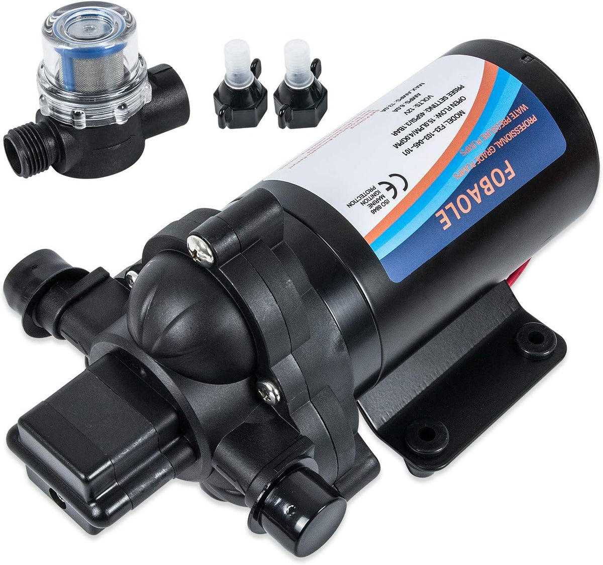12V Fresh Water Pump with Pressure Switch 3.5 GPM 45 Psi T57468