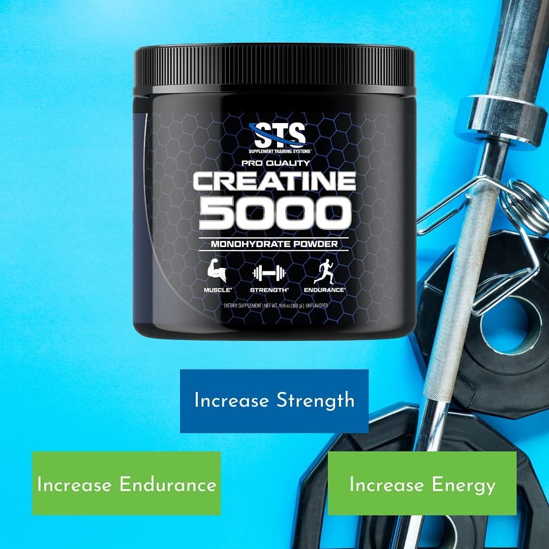 100% Pure Creatine Monohydrate Powder, 300 Grams, 60 Servings O43614