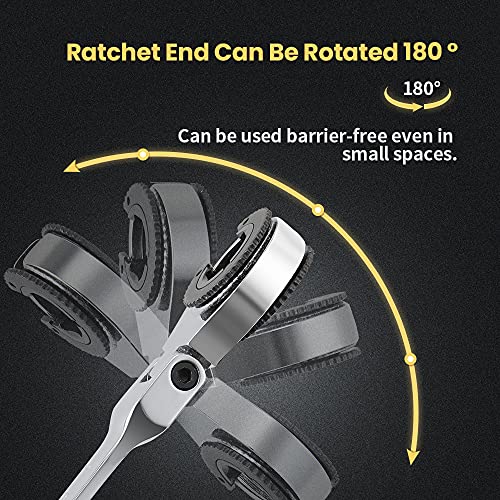 12PCS Metric Combination Ratcheting Wrench Set with 72 Teeth A2141
