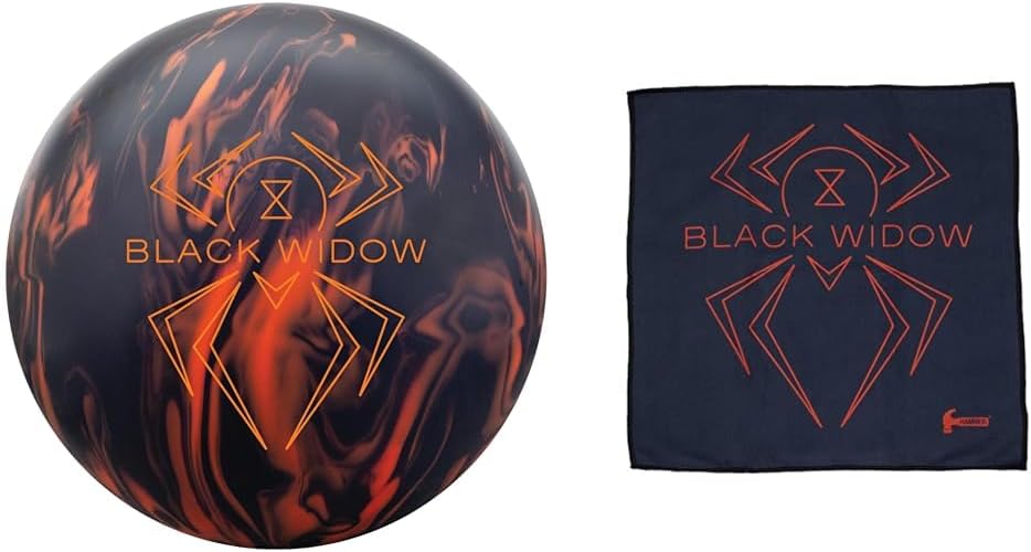Black Bowling Ball 16lbs & Black Micro Suede Towel S100633