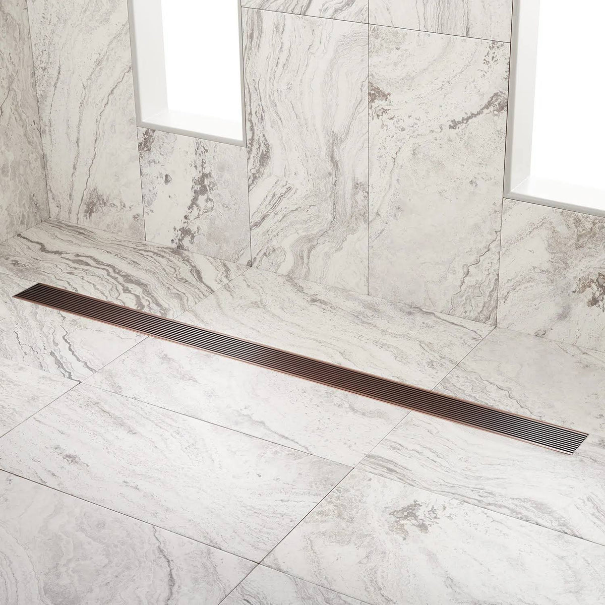 48x22 Oil Rubbed Bronze Linear Shower Drain L534