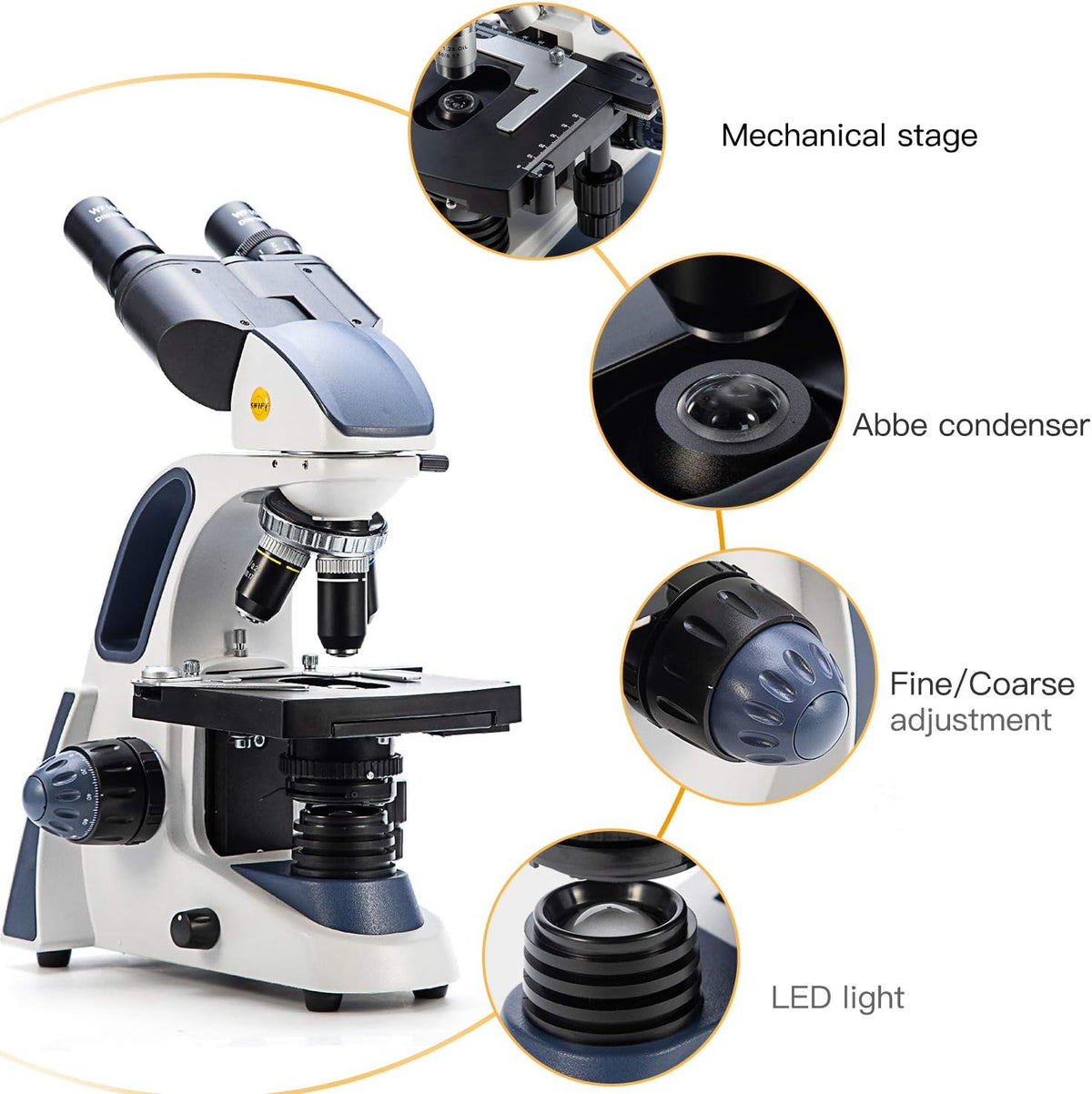 Binocular Compound Microscope with 5.0 mp Camera M324