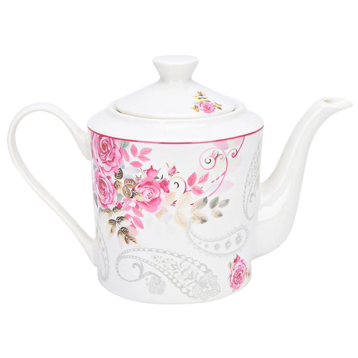 Bone China Floral Teapot 1.15-qt. Q60379