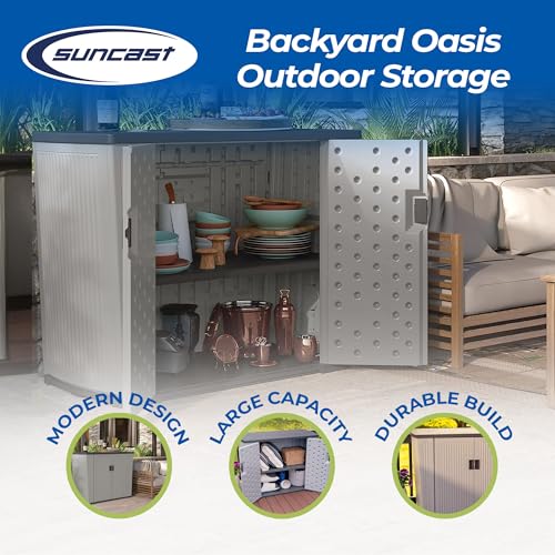 130 Gallon Dove Gray Outdoor Storage Shed V79729