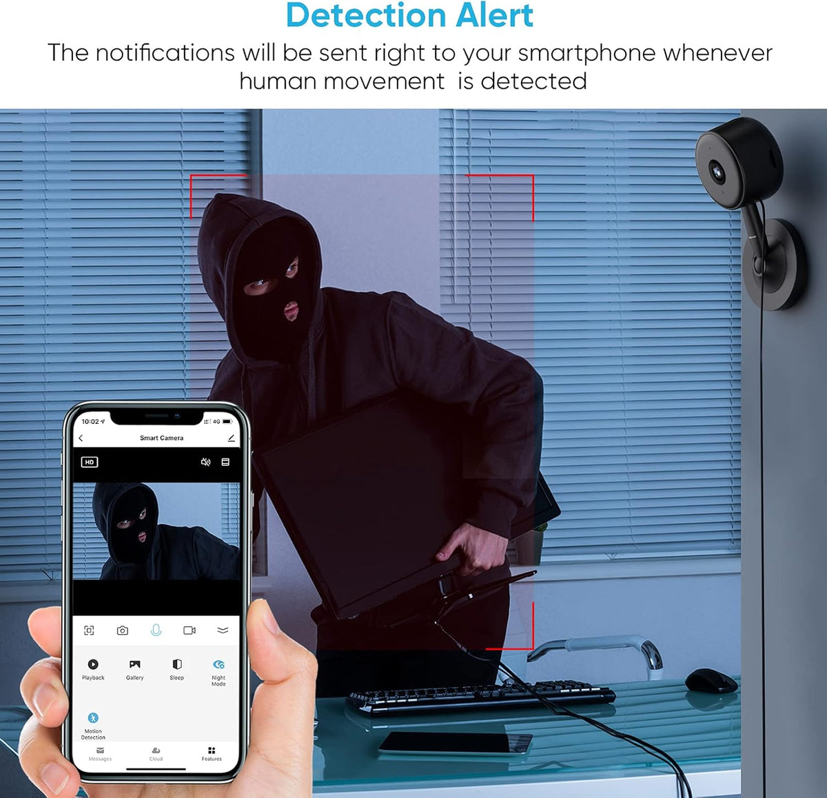 1080P HD Indoor WiFi Security Camera with Motion Detection R50179