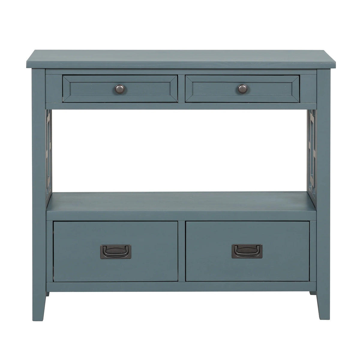 36'' Pine Wood Console Table with 4 Drawers & 1 Storage Shelf S8228