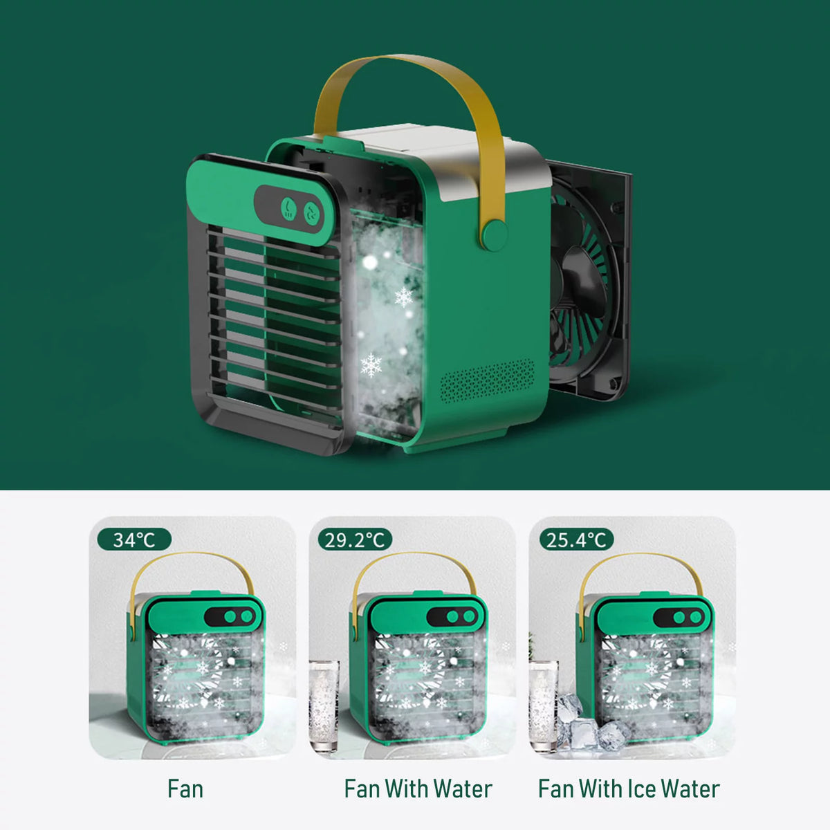 Air Conditioner Fan with Phone Holder 180mL 3 Speeds USB K993