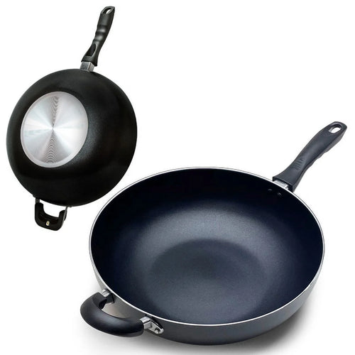 14 inch Aluminum Non-Stick Wok with Helper Handle I576483