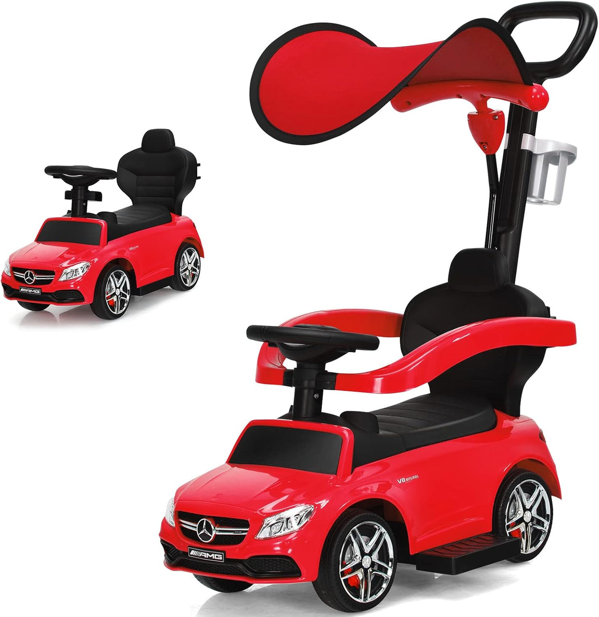 Blue 3 in 1 Ride On Push Car with Canopy P808406