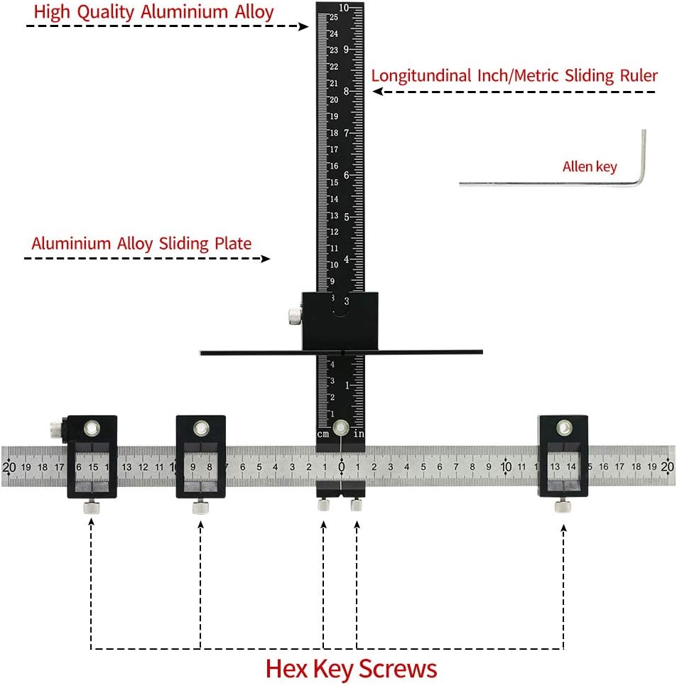 Black Stainless Steel Adjustable Drill Guide Jig Tool V14666
