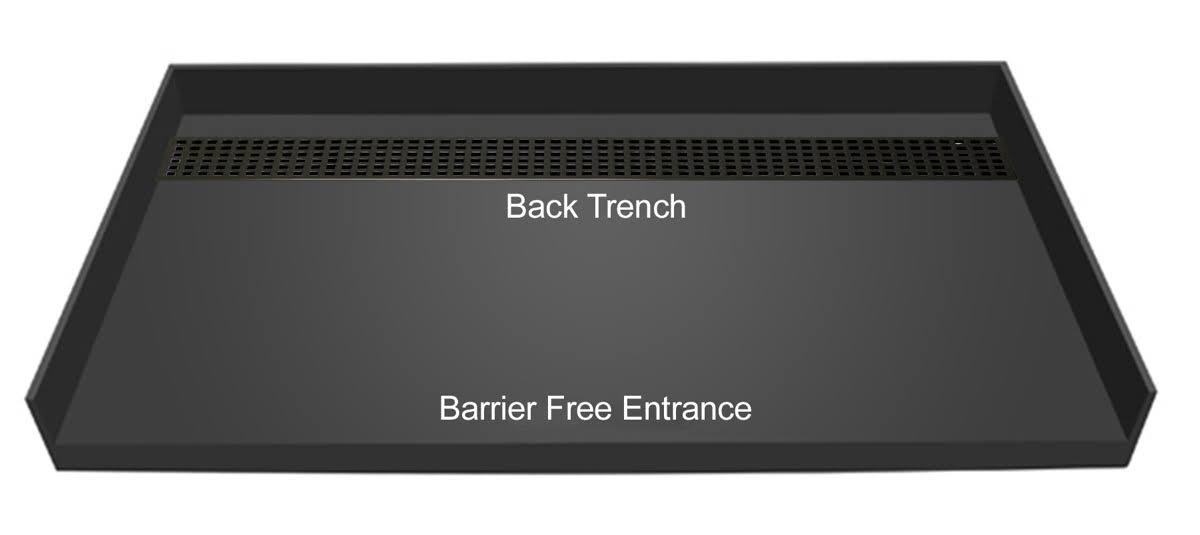 Bronze Shower Base with Grate F802