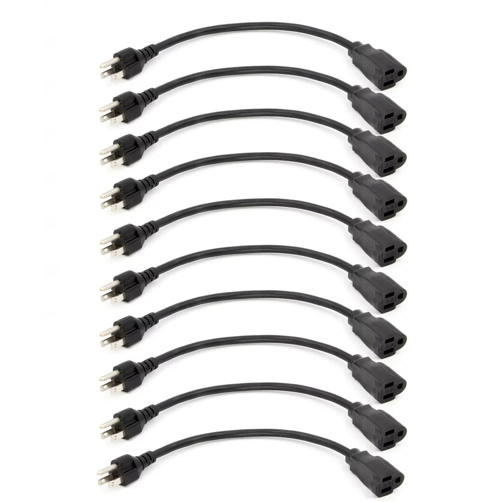10 Packs Power Extension Cord 16 AWG UL Listed A3820