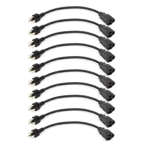 10 Packs Power Extension Cord 16 AWG UL Listed A3820