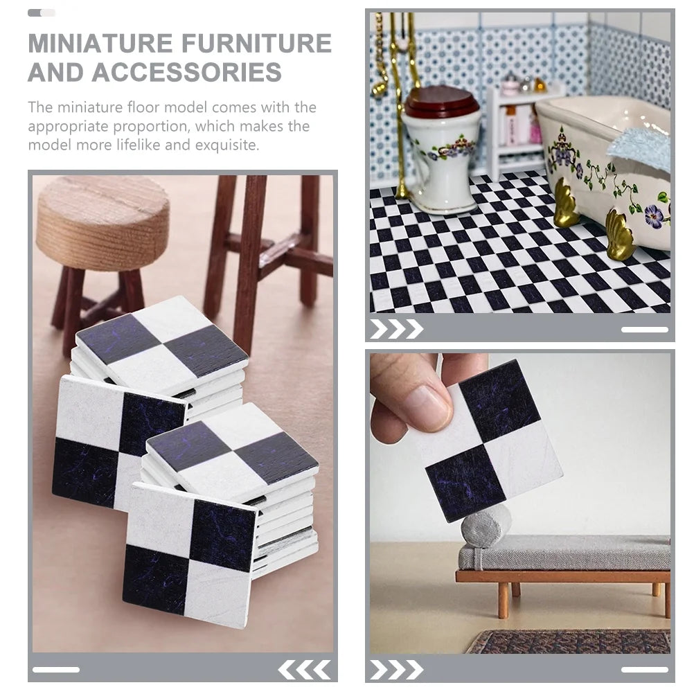 36 Pcs Miniature Furniture and Accessories Doll House Floorboard Y10050