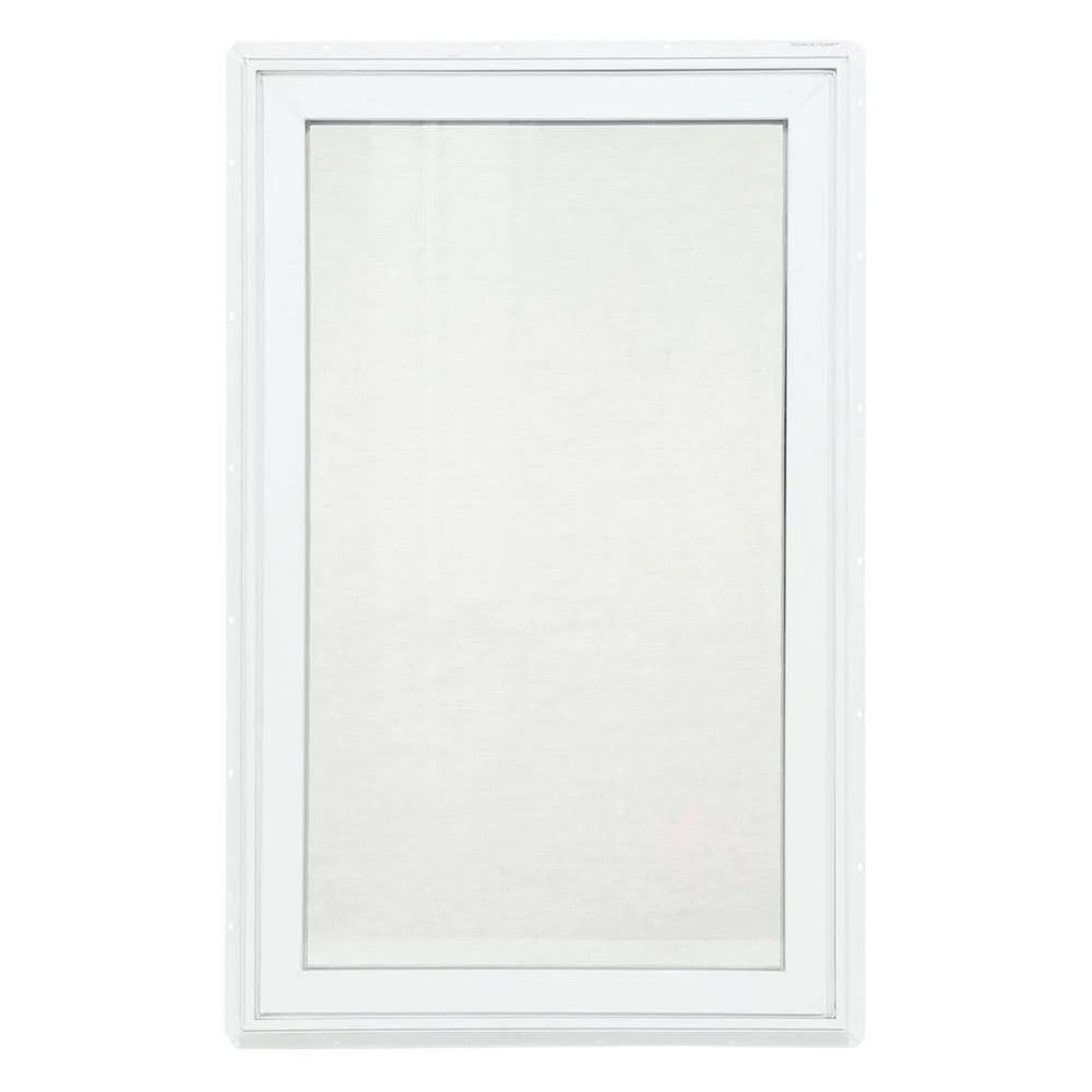 36 in. x 60 in. White Vinyl Casement Window with Screen B384387