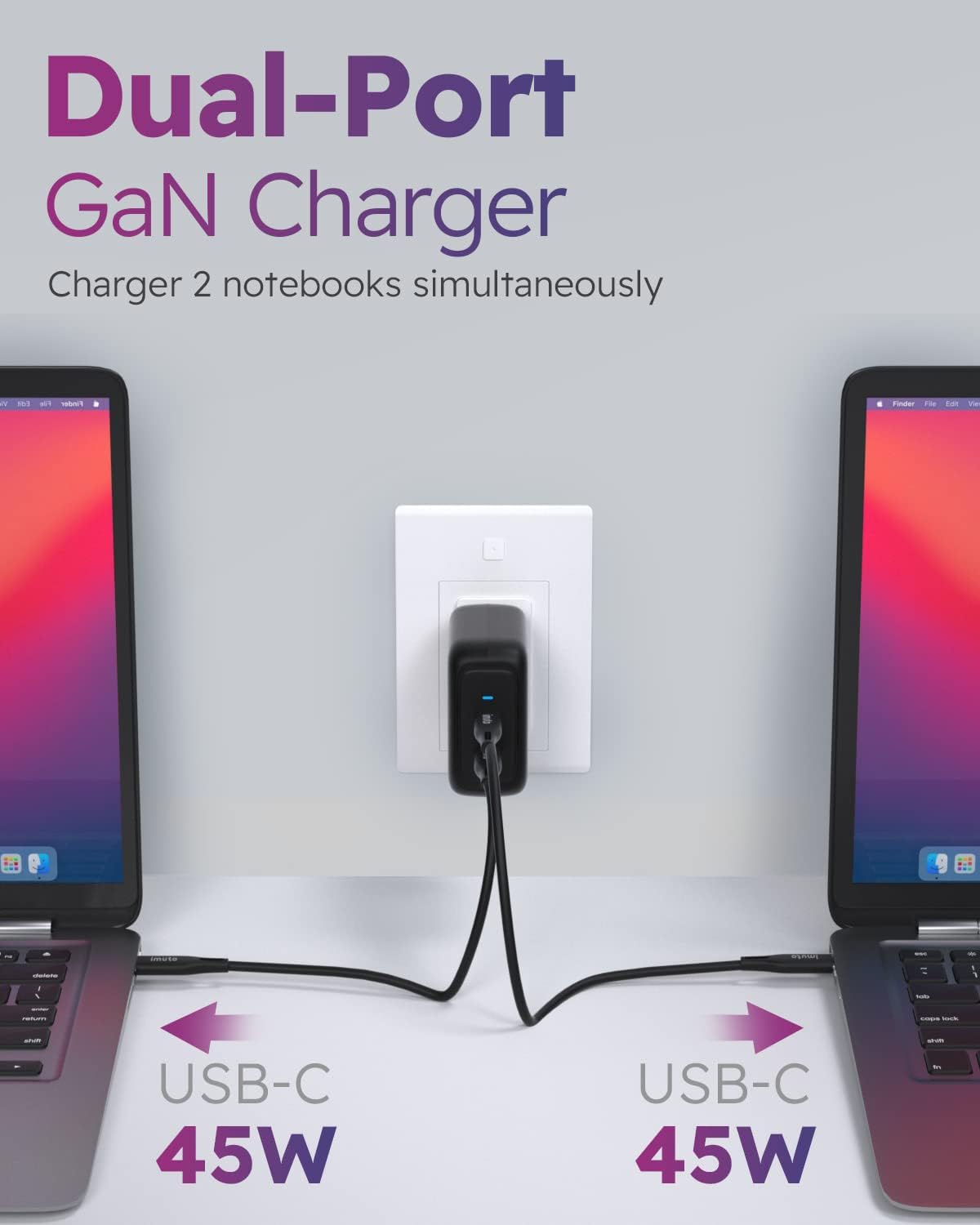 90W USB C Laptop Charger with 100W USB C Cable L5405