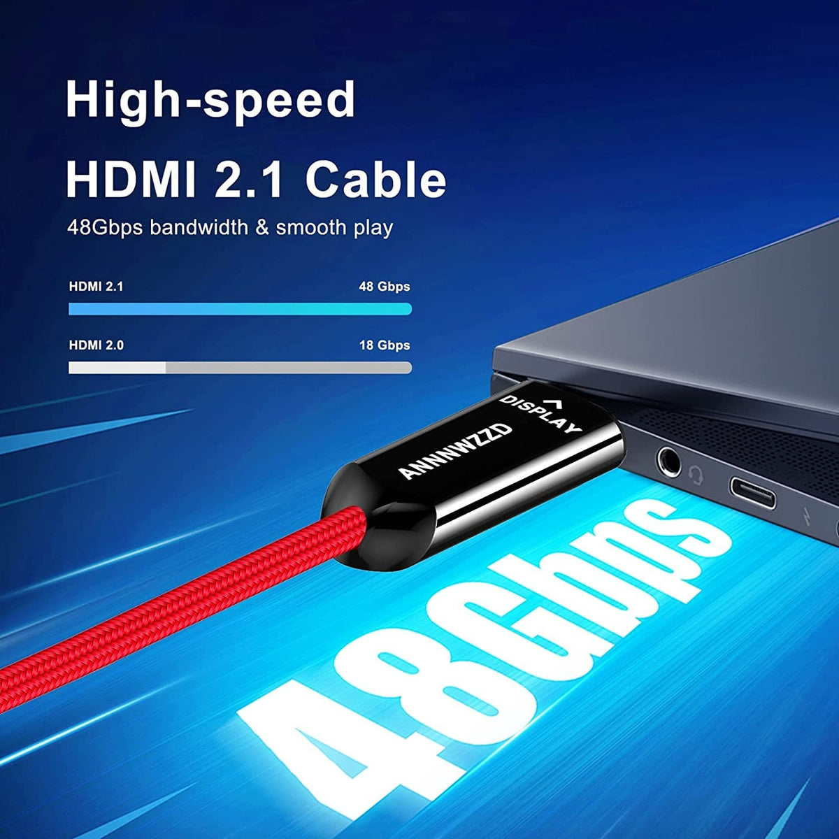 8K HDMI 2.1 Fiber Optic Cable, 328FT/100M O42322