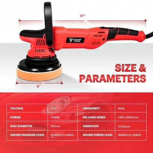 1100W Dual Action Random Orbital Polisher Kit E35349