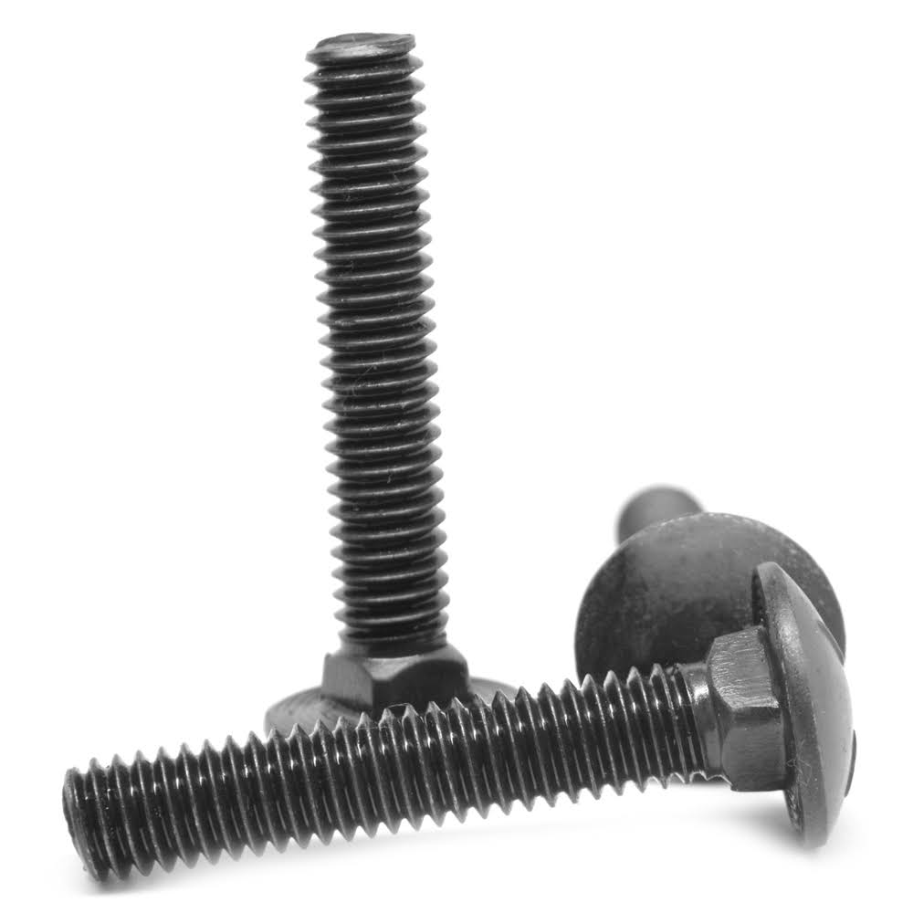 1/2x22-13 x 1 1/2x22 Coarse Thread Grade 5 Carriage Bolt Medium Carbon Steel Black Oxide Pk 400 G618