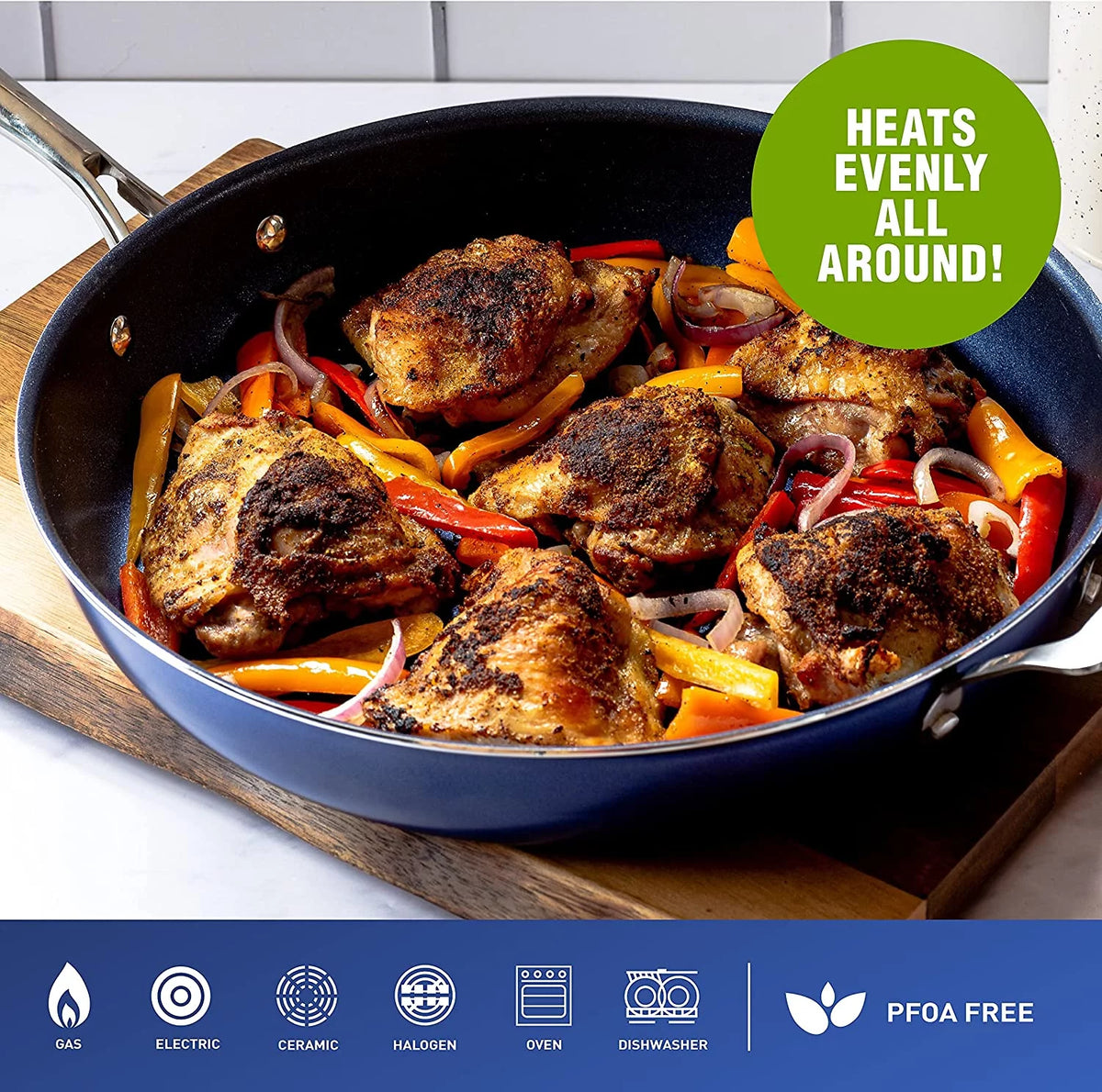 14″ Nonstick Fry Pan and Lid D489