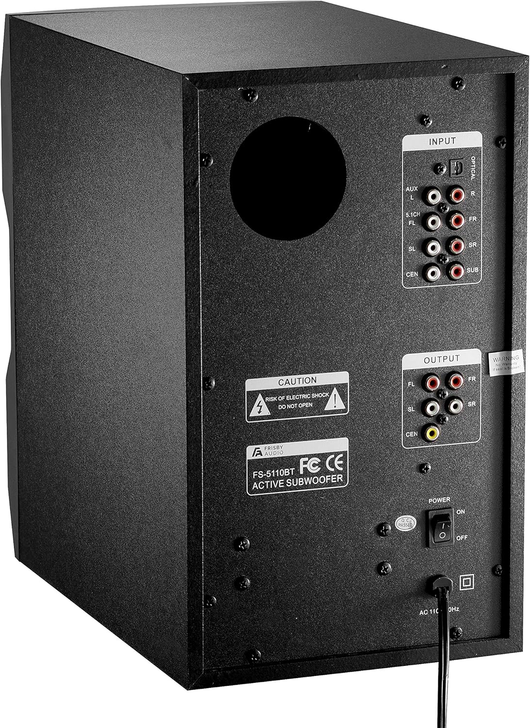 125 Watt 5.1 Surround Sound Speaker System with Subwoofer, Bluetooth, Digital Optical Input – Black W478