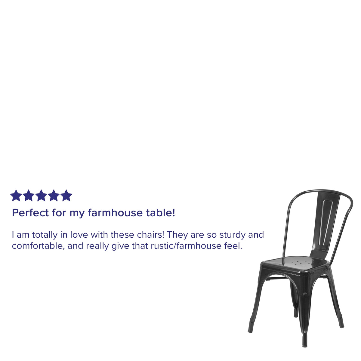 Black Metal Stackable Chair A6475