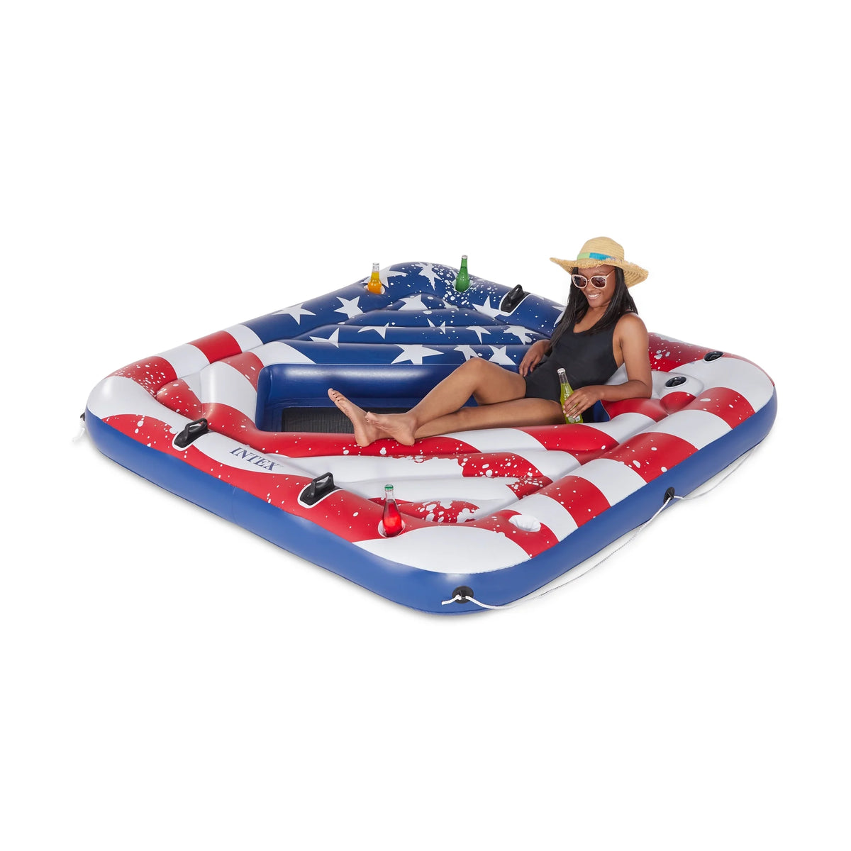 2 Pack Inflatable Pool Float with Floating Lounger A691