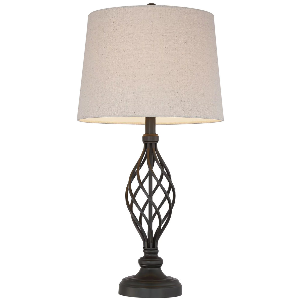 28" Tall Set of 2 Bronze Iron Table Lamps E99998