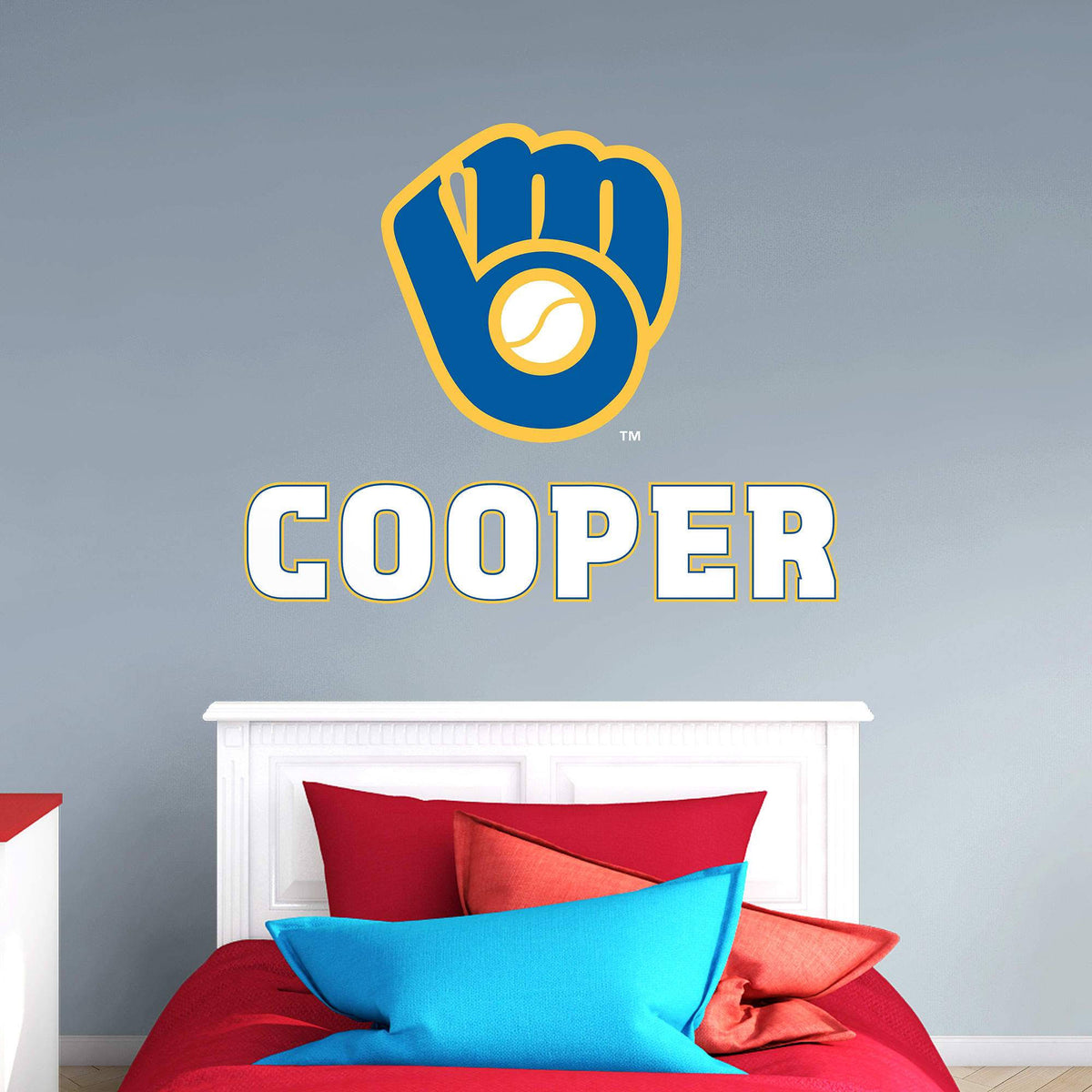 Blue Wall Decal V2542