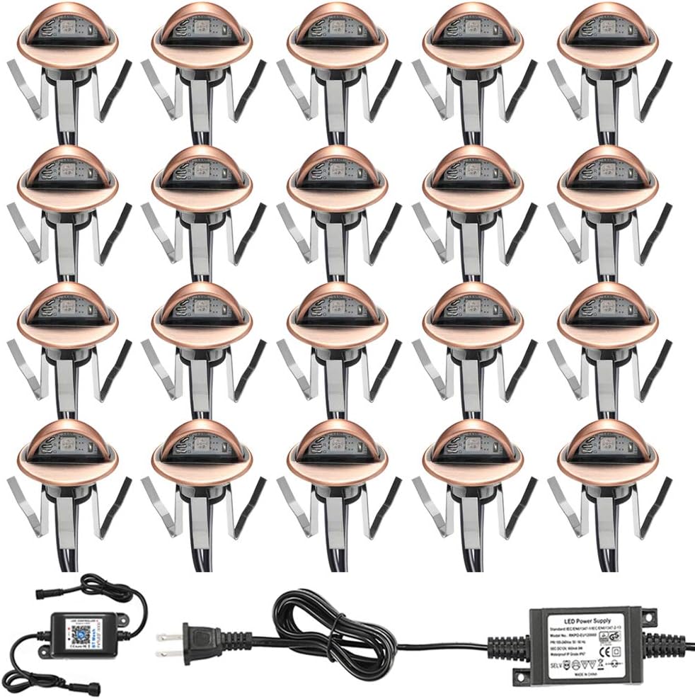 10pcs Bluetooth RGB Low Voltage Recessed Step Lighting Kit Q79005