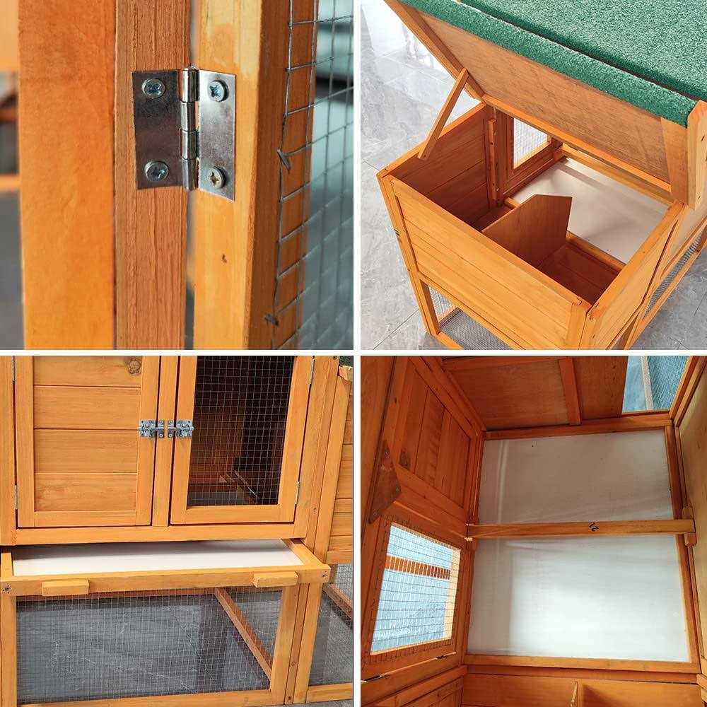 Chicken Coop with Nest Box and Removable Tray V670263