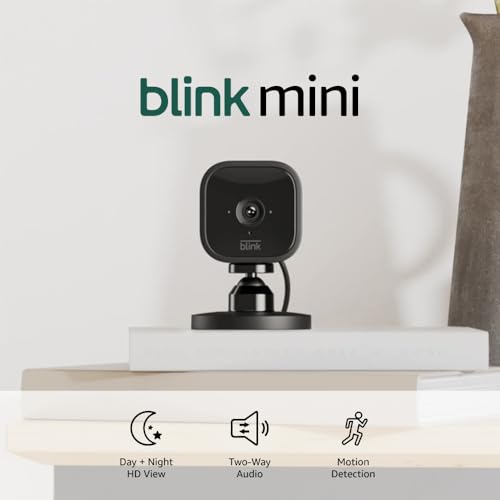 Compact Indoor Plug-In Smart Security Camera, 1080p HD, Night Vision, White F268920