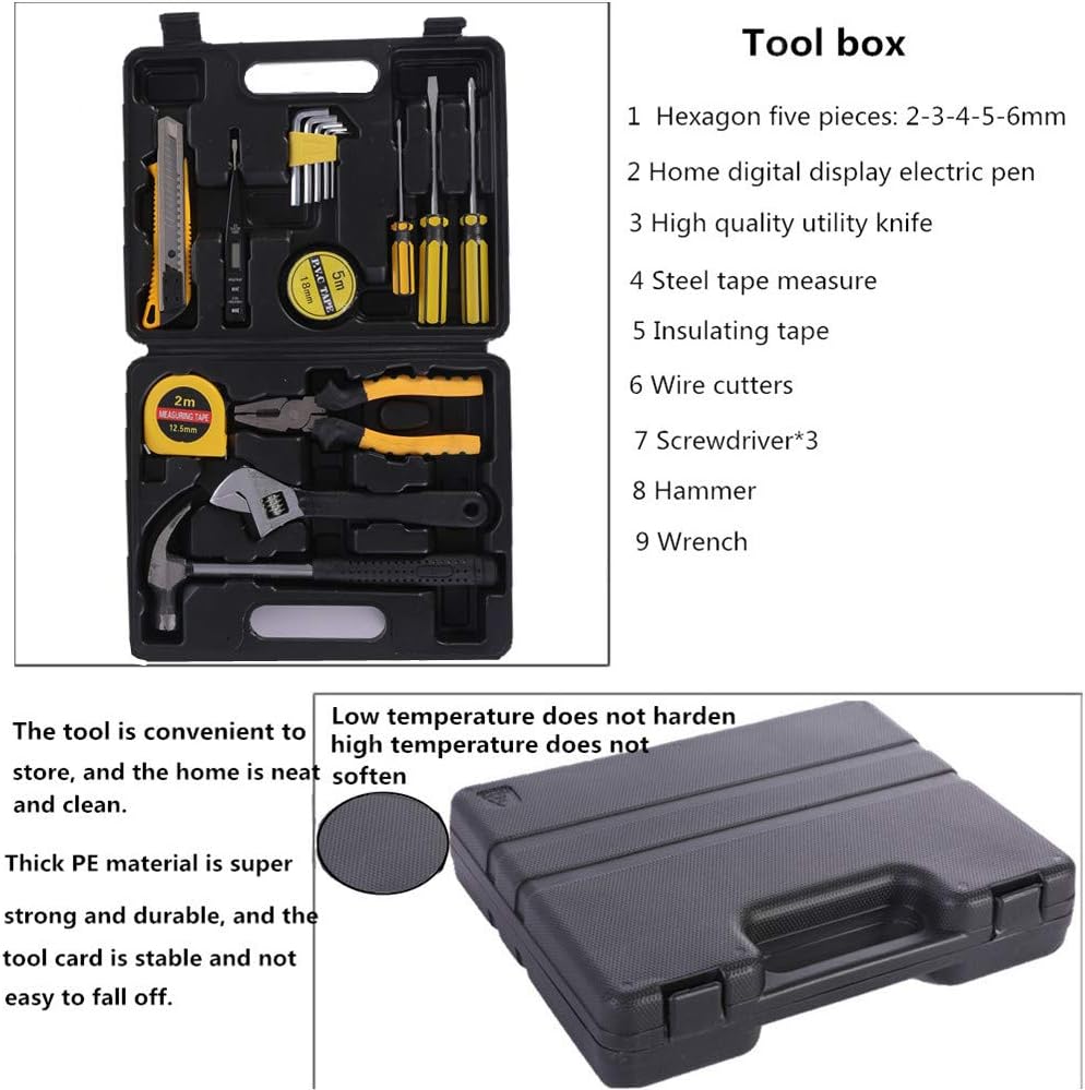 124 Pcs Emergency Car Kit with Tow Strap and Folding Survival Shovel S211